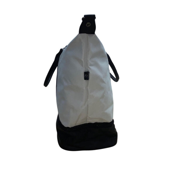 DSW Women’s White & Black Handles & Adjustable Strap Expandable Tote Bag Size XL