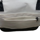 DSW Women’s White & Black Handles & Adjustable Strap Expandable Tote Bag Size XL