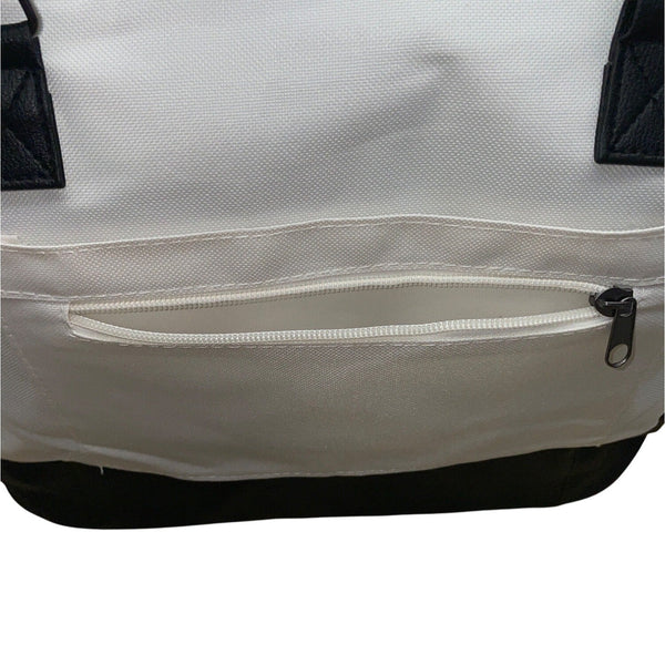 DSW Women’s White & Black Handles & Adjustable Strap Expandable Tote Bag Size XL