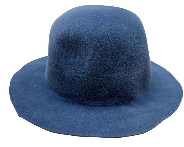 Helen kaminski Blue Unisex Wool Felt Wide-Brim Hat Classic Minimalist Design Vintage