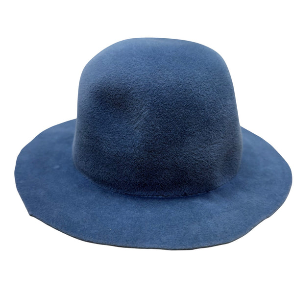 Helen kaminski Blue Unisex Wool Felt Wide-Brim Hat Classic Minimalist Design Vintage