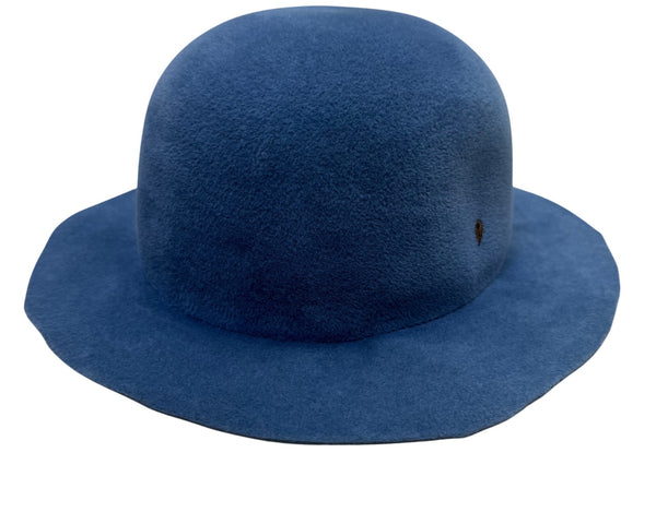 Helen kaminski Blue Unisex Wool Felt Wide-Brim Hat Classic Minimalist Design Vintage