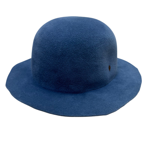 Helen kaminski Blue Unisex Wool Felt Wide-Brim Hat Classic Minimalist Design Vintage