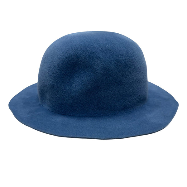 Helen kaminski Blue Unisex Wool Felt Wide-Brim Hat Classic Minimalist Design Vintage