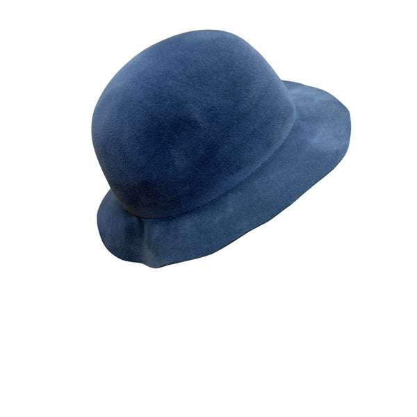 Helen kaminski Blue Unisex Wool Felt Wide-Brim Hat Classic Minimalist Design Vintage
