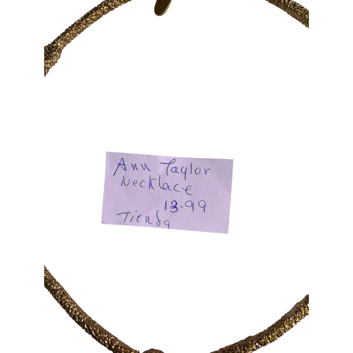 Ann Taylor Womens Gold-Tone Metal Rope Chain Necklace Elegant Toggle Clasp