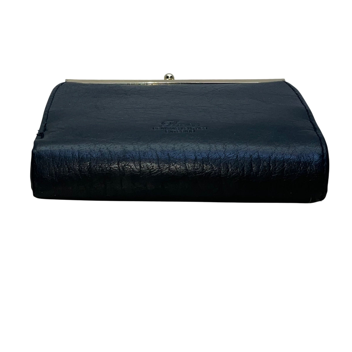 Buxton Women’s Black Leather ID Window Double Kiss-Lock Classic Design Wallet