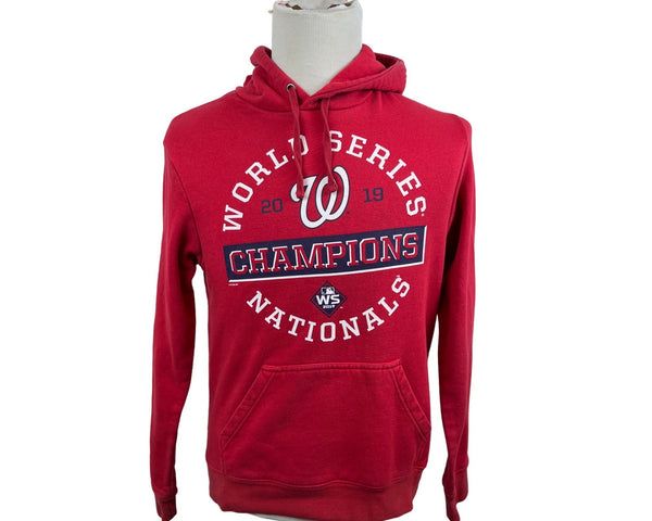 Washington Nationals Men's Red 2019 World Series Champions Pullover Hoodie Sz M