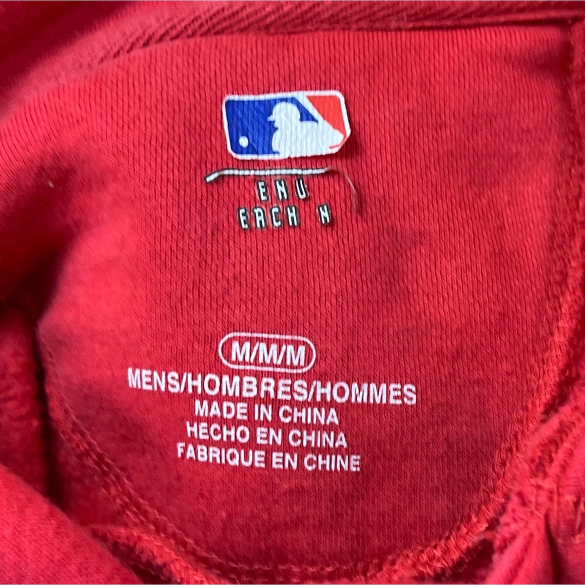 Washington Nationals Men's Red 2019 World Series Champions Pullover Hoodie Sz M