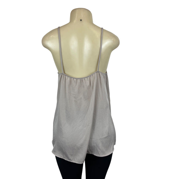 Victoria + Sophia Women's Grey Strappy Blouse Sz M