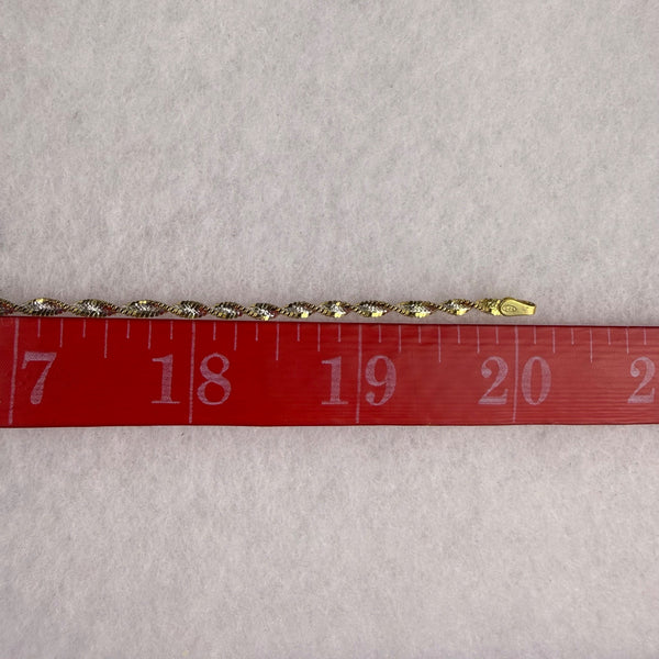 Gold Tone 925 Italy Rope Chain Necklace For Men Or Women Lobster Clasp