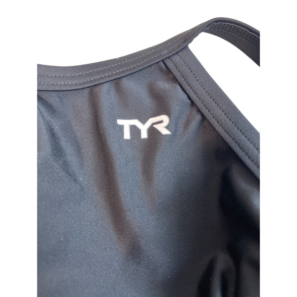 TYR Womens Diamondfit One-Piece Swimsuit Black Size 24 Chlorine Resistant UPF 50+ Nylon & Lycra Swimwear