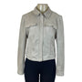 Tahari Women’s Beige Jacket With Front Pockets & Button Accents Size M