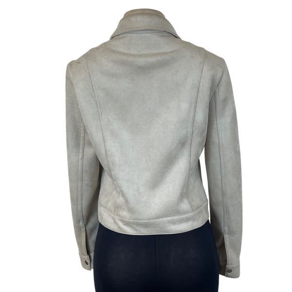 Tahari Women’s Beige Jacket With Front Pockets & Button Accents Size M
