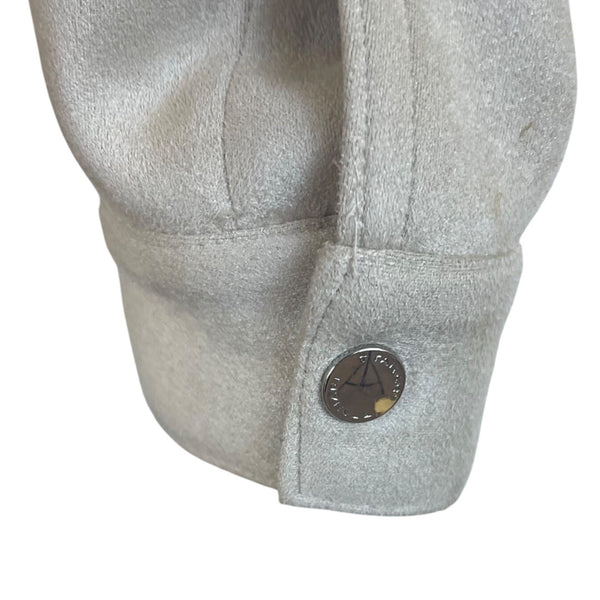 Tahari Women’s Beige Jacket With Front Pockets & Button Accents Size M
