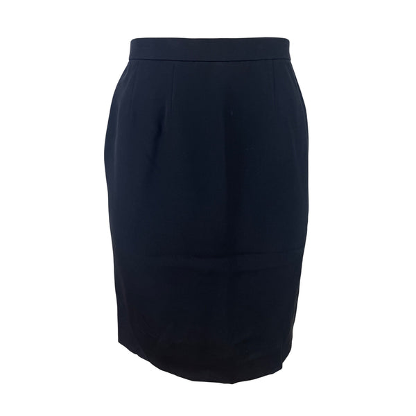 Black Women’s Pleated Button-Down Blazer & Skirt Suit Set Office Wear Sz S