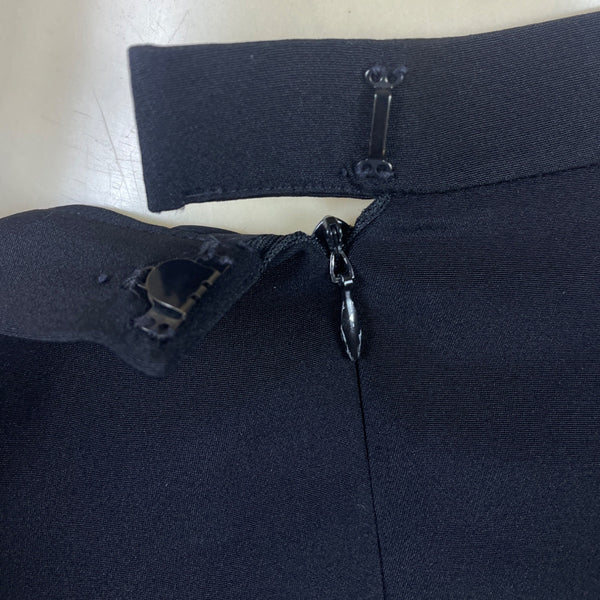 Black Women’s Pleated Button-Down Blazer & Skirt Suit Set Office Wear Sz S