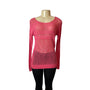 American Eagle Outfitters Womens Pink Open Knit Pullover Mesh Shirt Size S - New