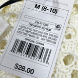 Shade & Shore Cream Sleeveless Crochet Swim Cover-Up Dress M (8-10) - New