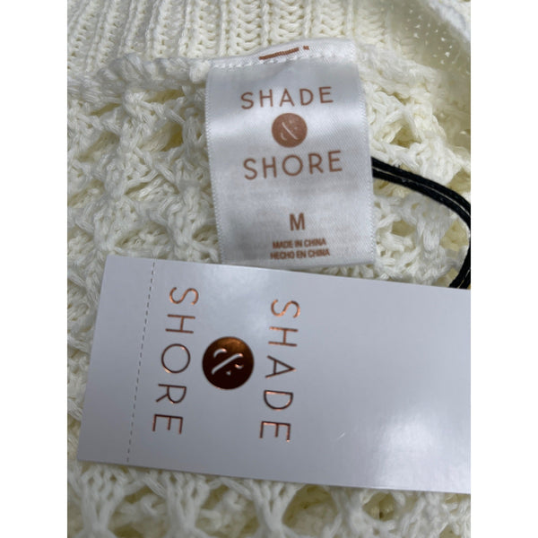Shade & Shore Cream Sleeveless Crochet Swim Cover-Up Dress M (8-10) - New