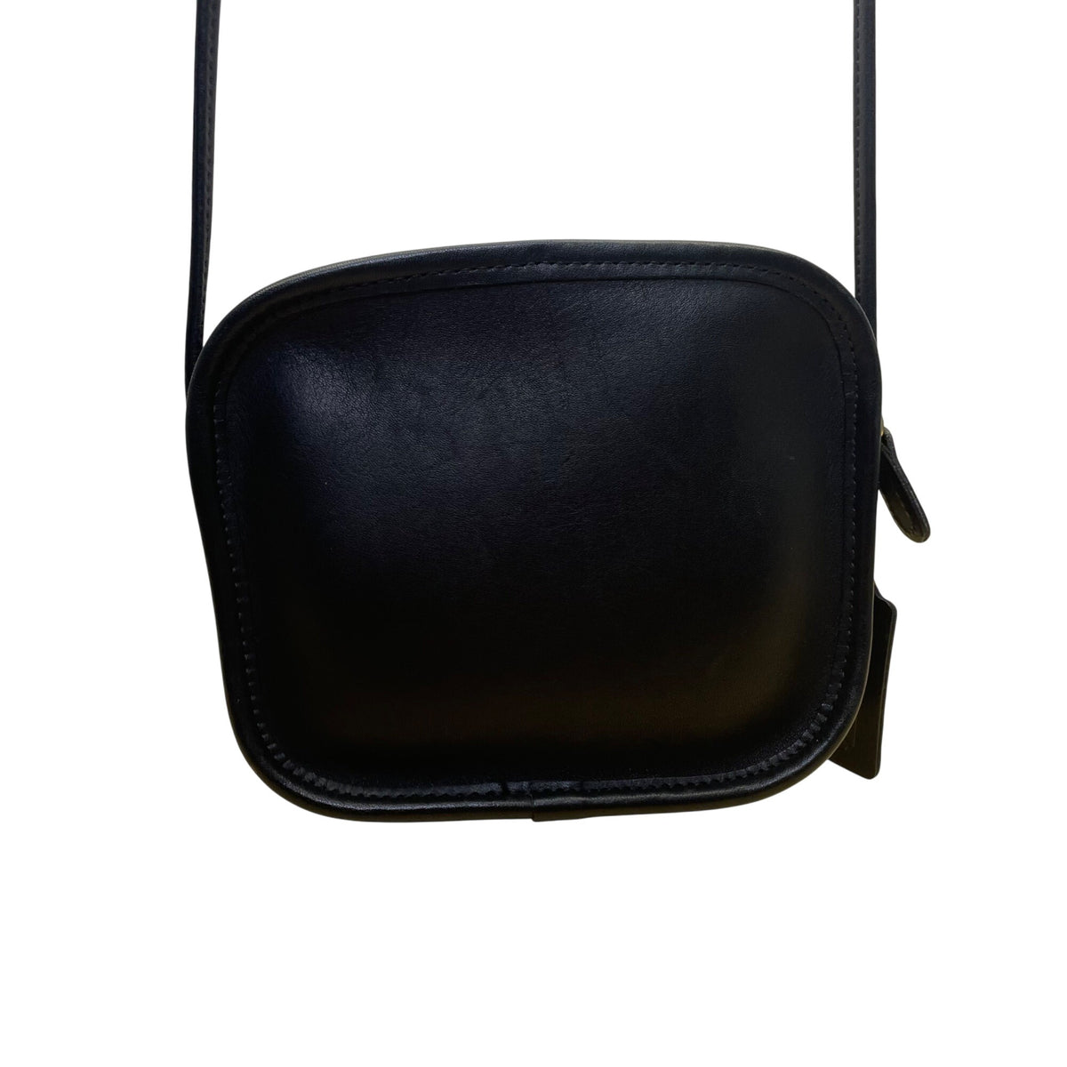 Coach Women’s Black Leather Compact Design Adjustable Strap Crossbody Bag