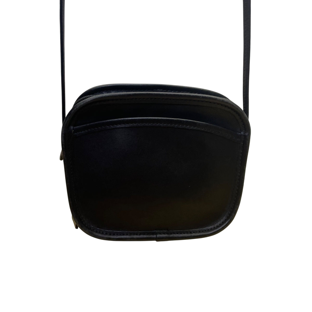 Coach Women’s Black Leather Compact Design Adjustable Strap Crossbody Bag