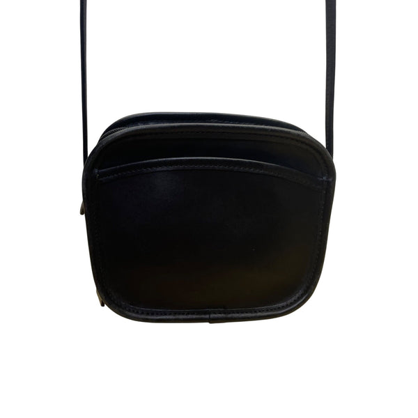 Coach Women’s Black Leather Compact Design Adjustable Strap Crossbody Bag