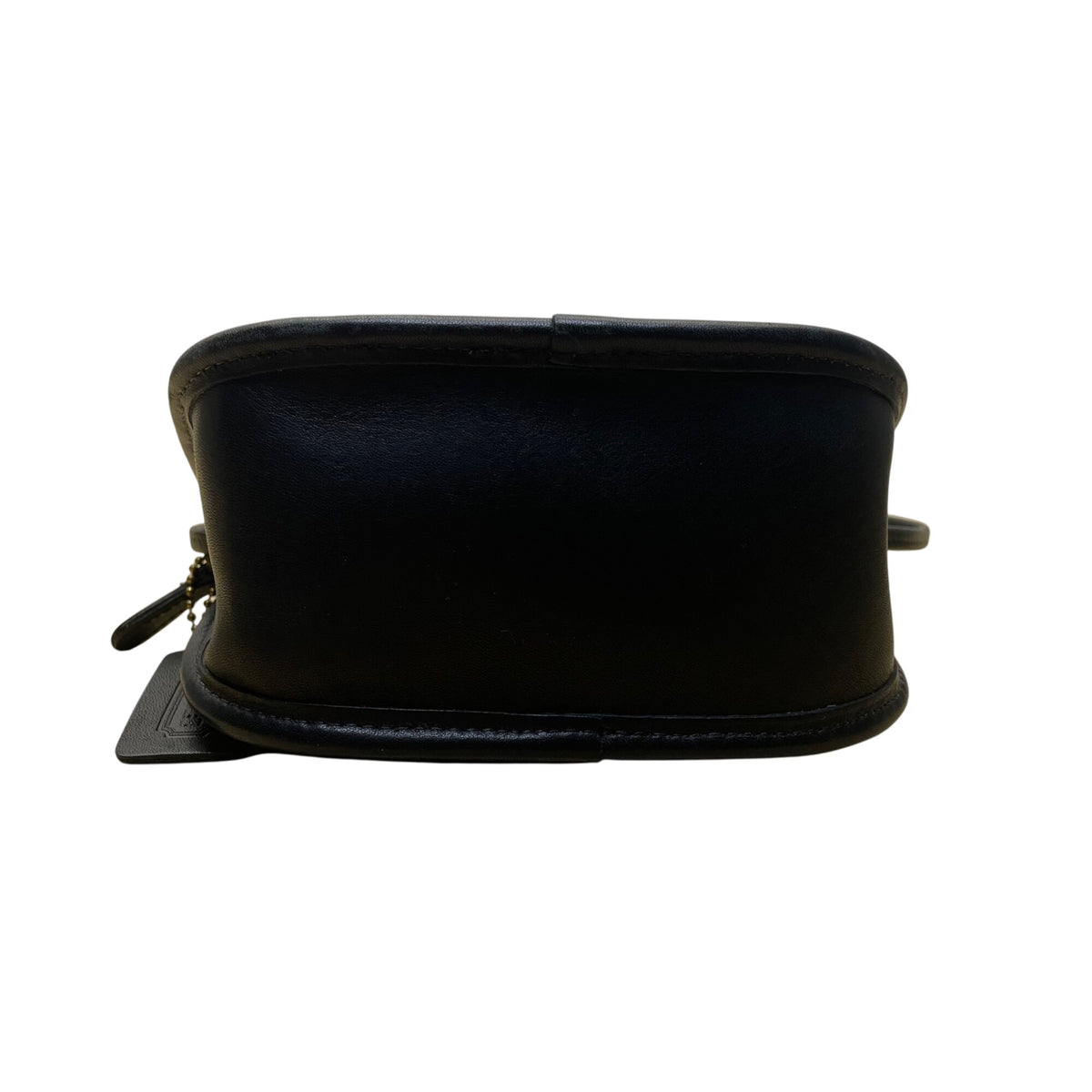 Coach Women’s Black Leather Compact Design Adjustable Strap Crossbody Bag