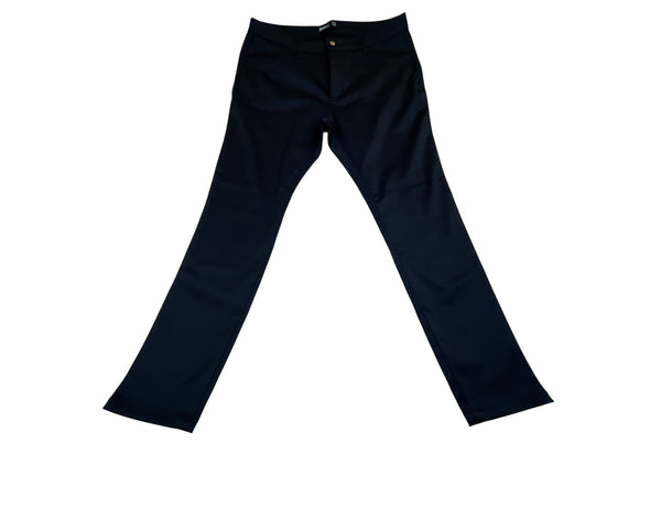 Baubax Womens Black Stretch Straight-Leg Pants With Back Pockets Sz 16/30 - New