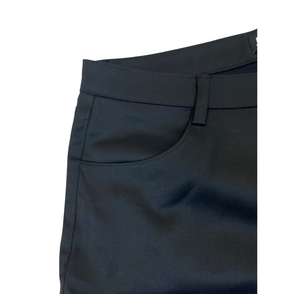 Baubax Womens Black Stretch Straight-Leg Pants With Back Pockets Sz 16/30 - New