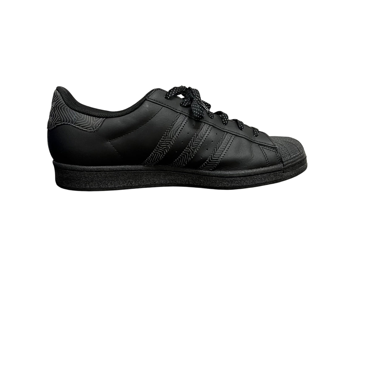 Adidas Mens Black Synthetic Superstar Casual Sneakers Size 12 US