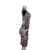 Nicole Miller Collection Multicolor Bodycon Dress Size S- New