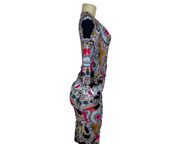 Nicole Miller Collection Multicolor Bodycon Dress Size S- New