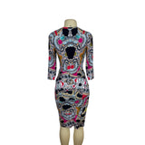 Nicole Miller Collection Multicolor Bodycon Dress Size S- New