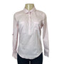 Zara Women's Light Pink Button-Down Shirt With Rolled Sleeves Sz L