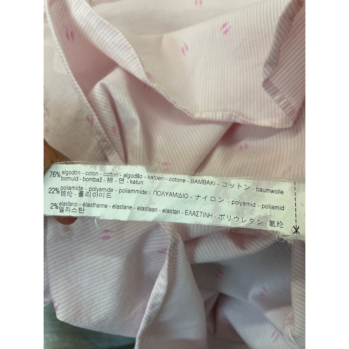 Zara Women's Light Pink Button-Down Shirt With Rolled Sleeves Sz L