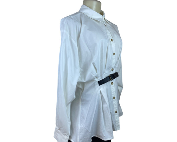 Anthropologie White Women’s Button Down Collared Shirt Sz 6 - New