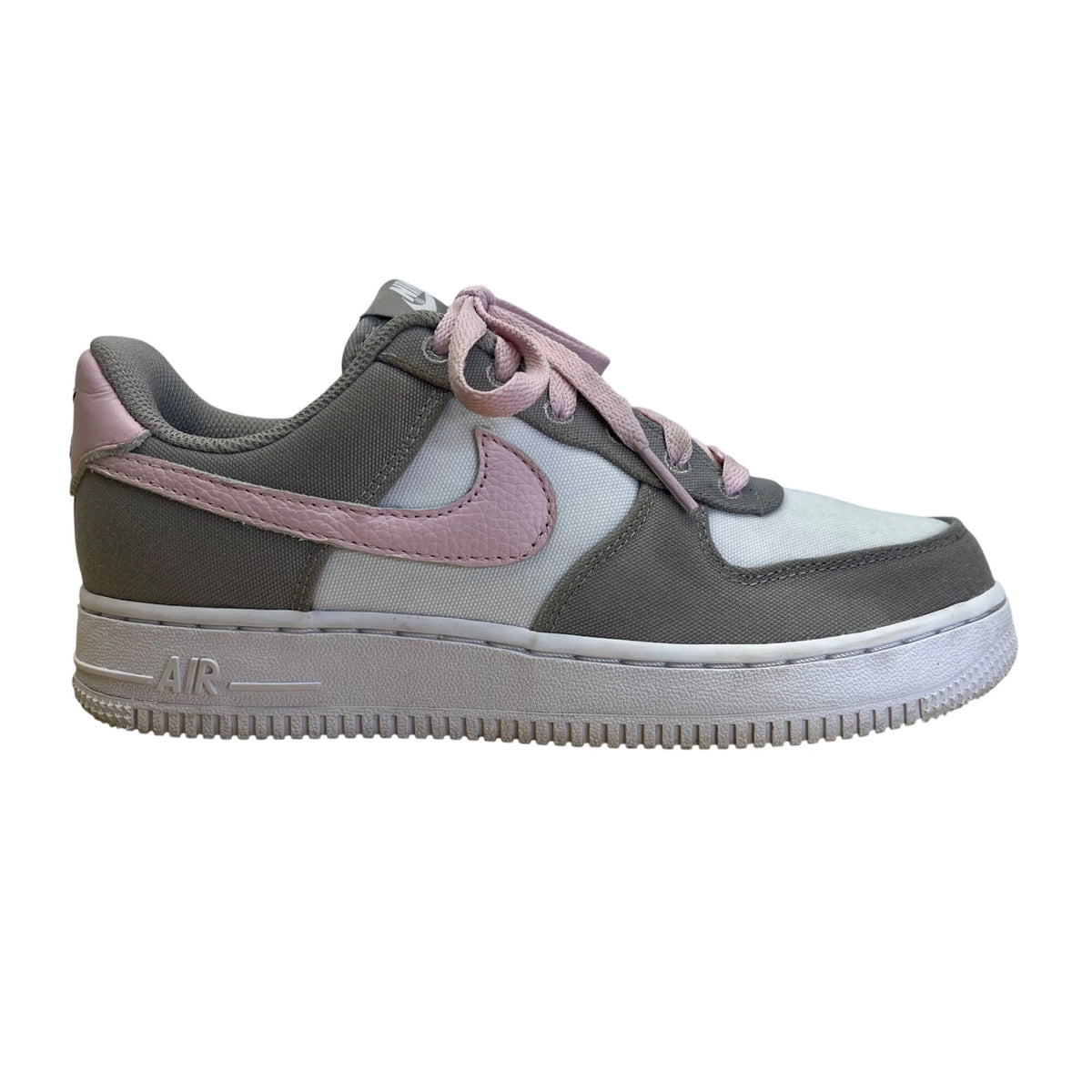 Nike Air Force 1 Women’s Pink & Gray Canvas G2G Lace Up Low Top Sneakers Size 7