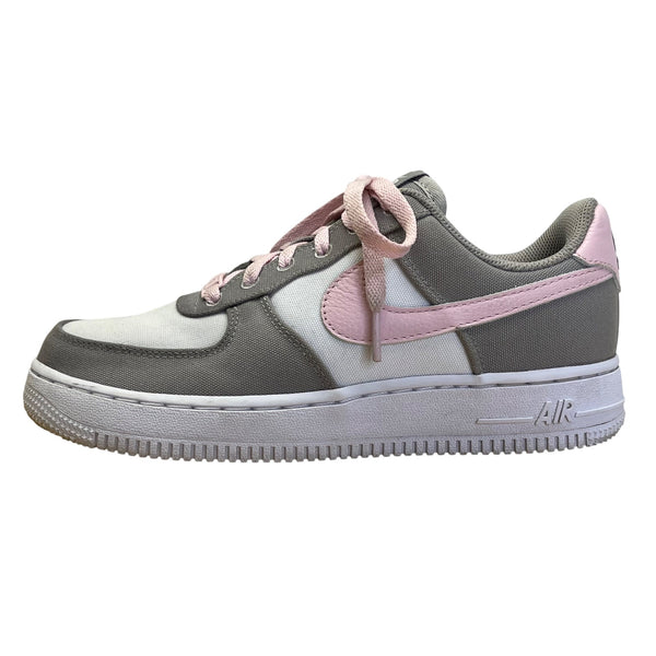 Nike Air Force 1 Women’s Pink & Gray Canvas G2G Lace Up Low Top Sneakers Size 7