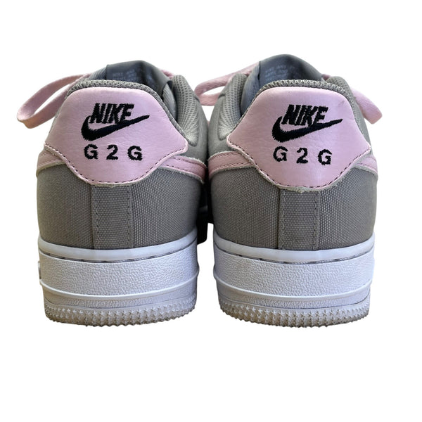 Nike Air Force 1 Women’s Pink & Gray Canvas G2G Lace Up Low Top Sneakers Size 7