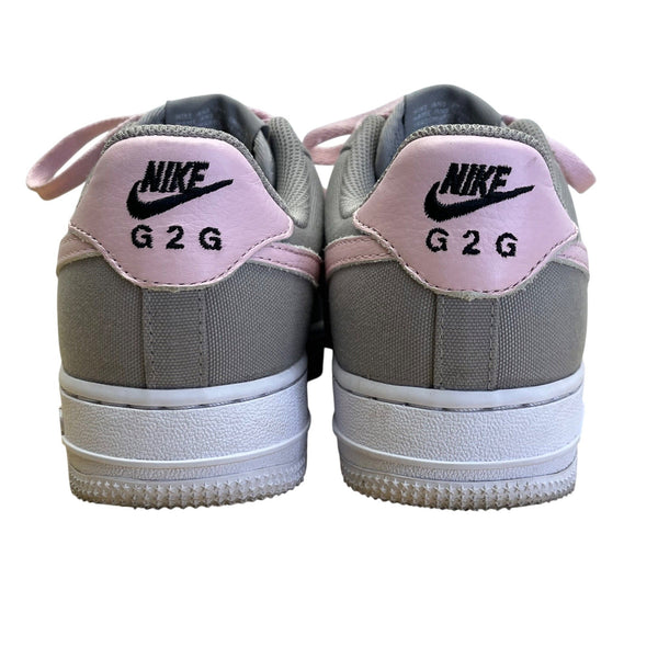 Nike Air Force 1 Women’s Pink & Gray Canvas G2G Lace Up Low Top Sneakers Size 7