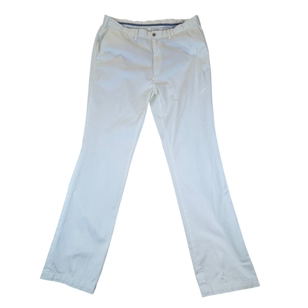 Polo Ralph Lauren Men’s White Dress Pants Flat Front Classic Fit Sz 40T-36 - New
