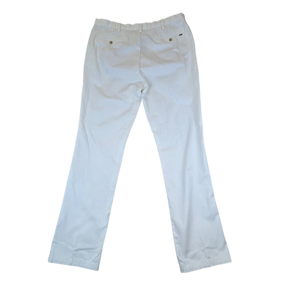 Polo Ralph Lauren Men’s White Dress Pants Flat Front Classic Fit Sz 40T-36 - New