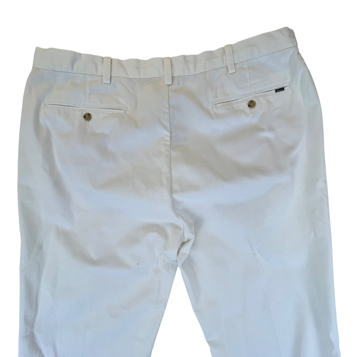 Polo Ralph Lauren Men’s White Dress Pants Flat Front Classic Fit Sz 40T-36 - New