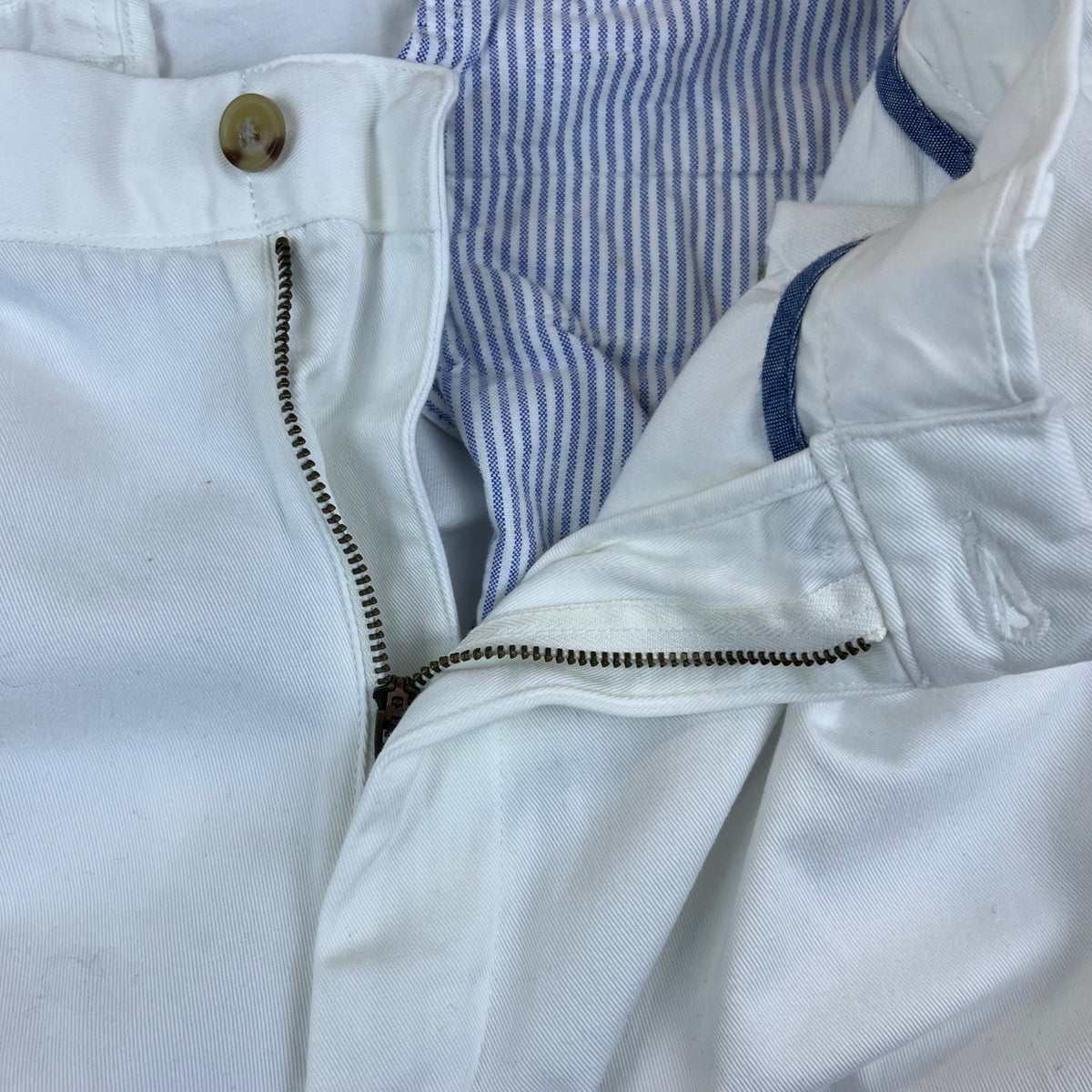 Polo Ralph Lauren Men’s White Dress Pants Flat Front Classic Fit Sz 40T-36 - New