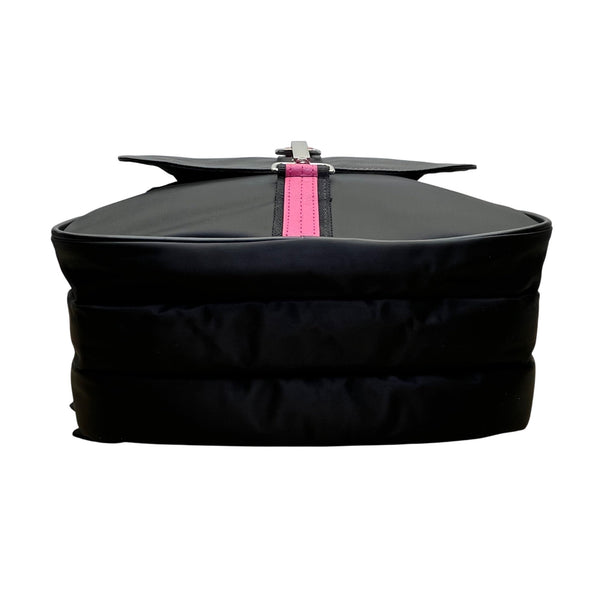 Mobile Edge Women’s Black & Pink Faux Leather Slimline Paris Backpack Size L