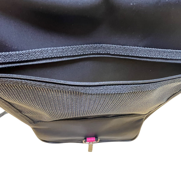 Mobile Edge Women’s Black & Pink Faux Leather Slimline Paris Backpack Size L