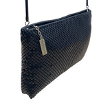 Whiting & Davis Black Metal Mesh Snake Chain Strap Crossbody Bag Sz S