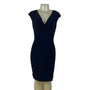 Ralph Lauren Women’s Black Draped V-Neck Sheath Dress Size 4