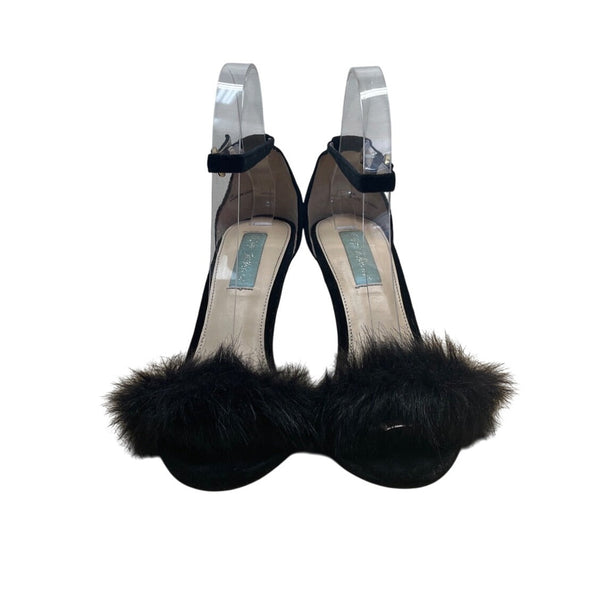 Betsy Johnson Women’s Black Ankle Strap Open Toe Nolte Stiletto Heels Size 8
